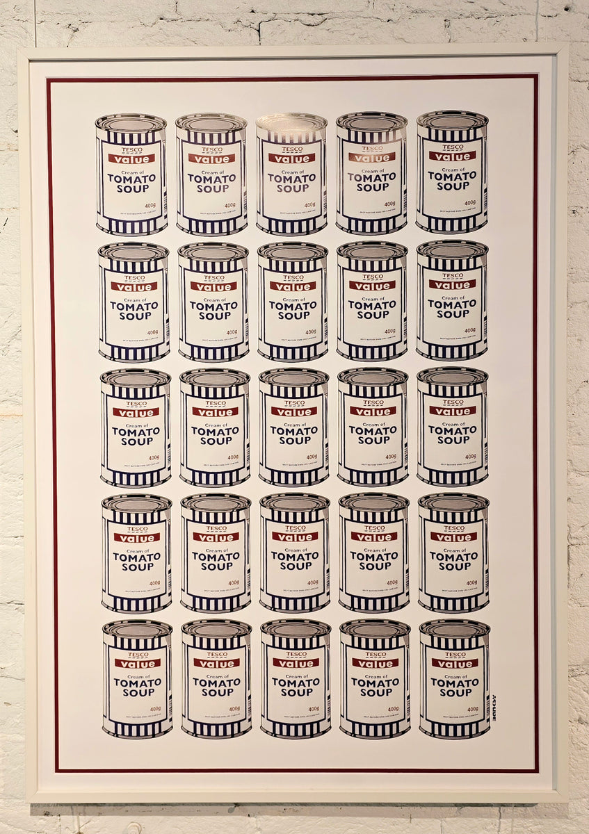 コレクション Banksy TESCO Value Tomato Soup Poster Tesco Value Tomato Soup Cans by Banksy - Dope! Gallery