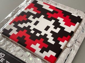 Camo Space Tile (Red and Black)