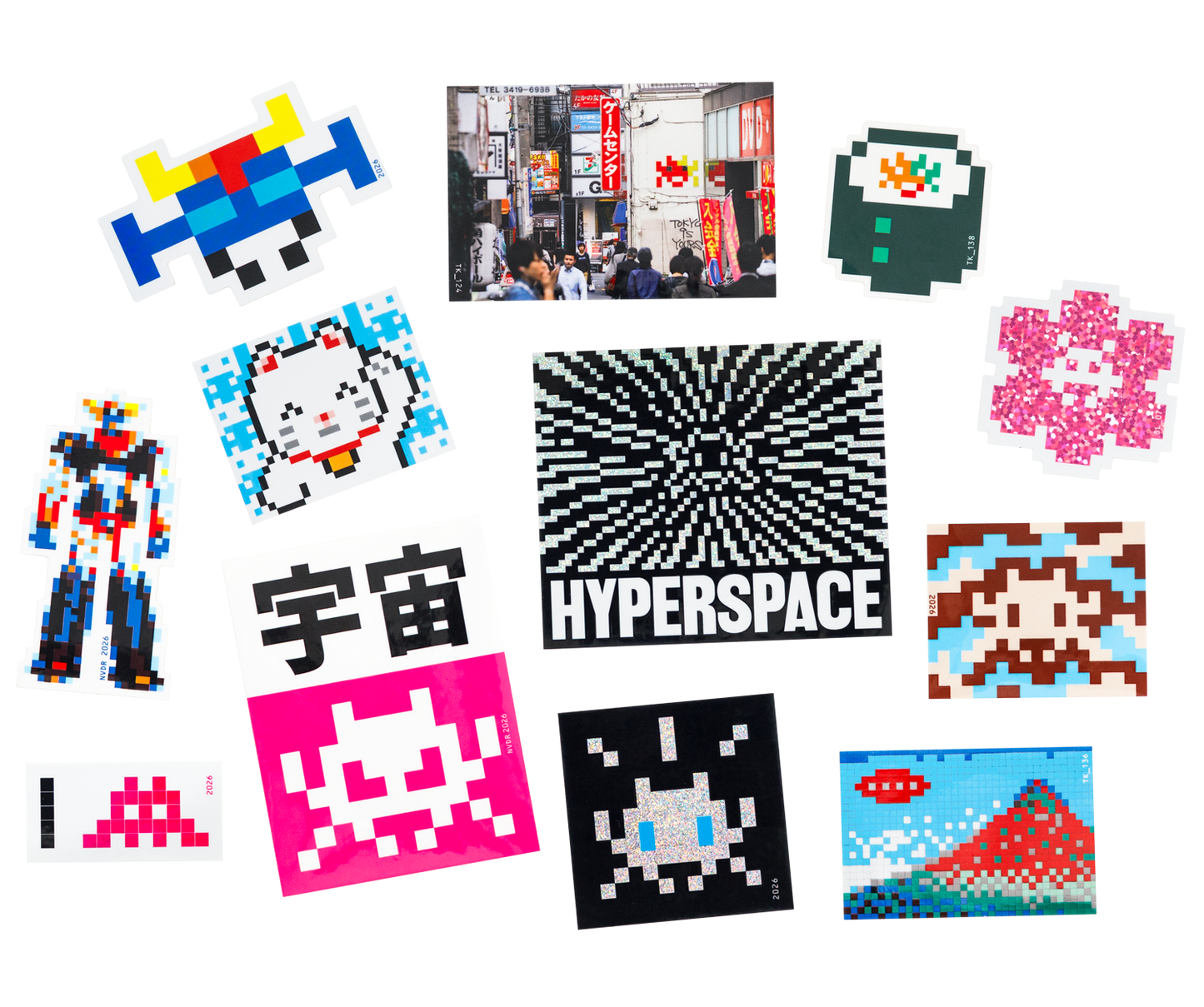 Invader Hyperspace Stickers