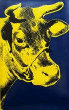 Load image into Gallery viewer, Manhattan Cow (Blue) - FRAMED
