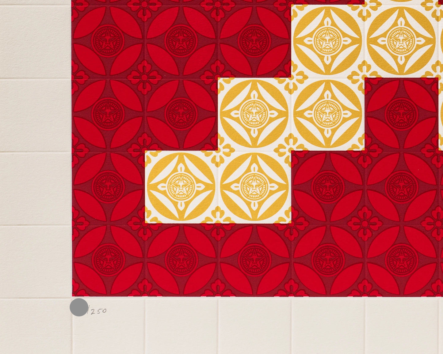 Positive Space/Negative Space (Cream/Red) TT1-4 (framed)
