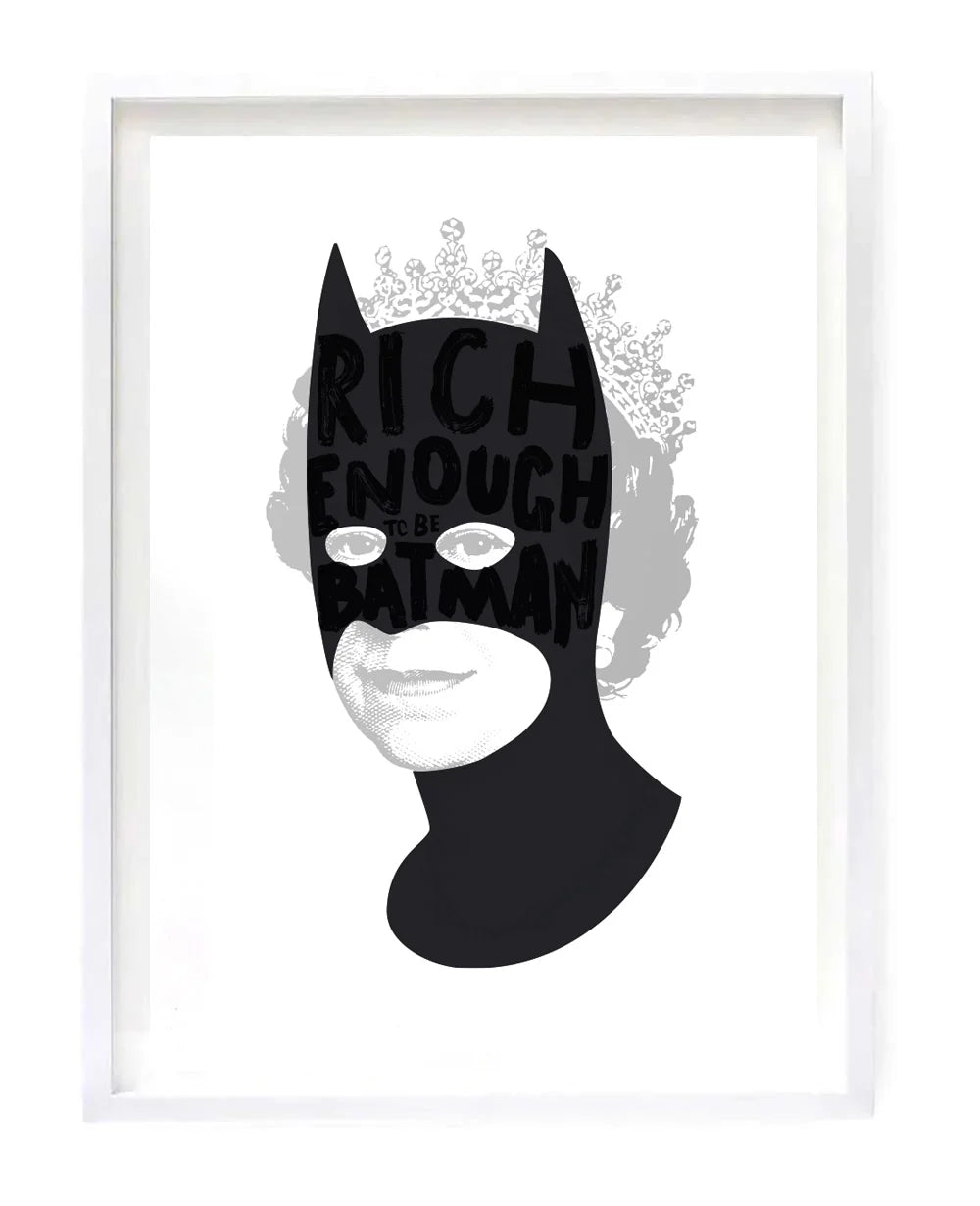 Rich Enough to be Batman - Black and Silver