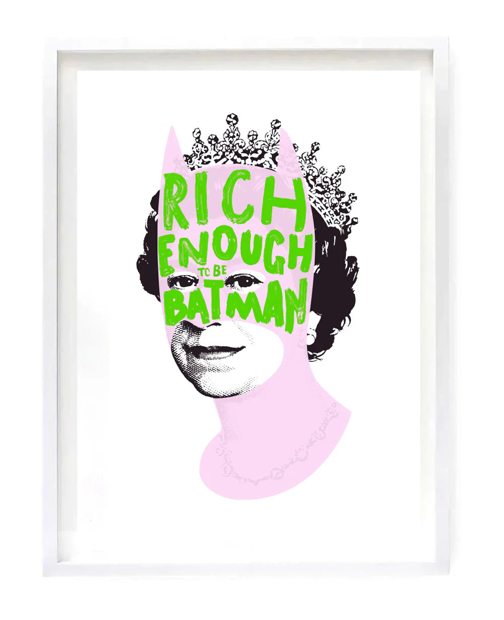 Rich Enough to be Batman - Pink and Dark Purple