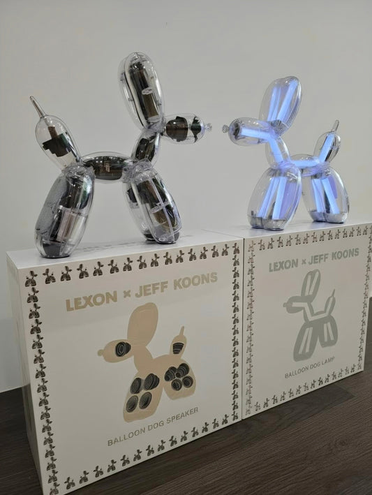 SET Balloon Dog Lamp + Speaker by Jeff Koons x Lexon