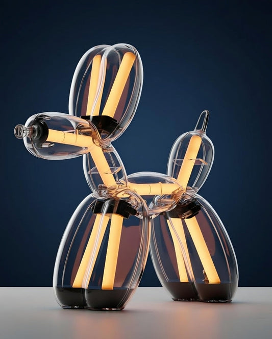 PRE-ORDER - PLATINUM Balloon Dog Lamp by Jeff Koons x Lexon (Chromatic Collection)