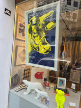 Load image into Gallery viewer, Manhattan Cow (Blue) - FRAMED