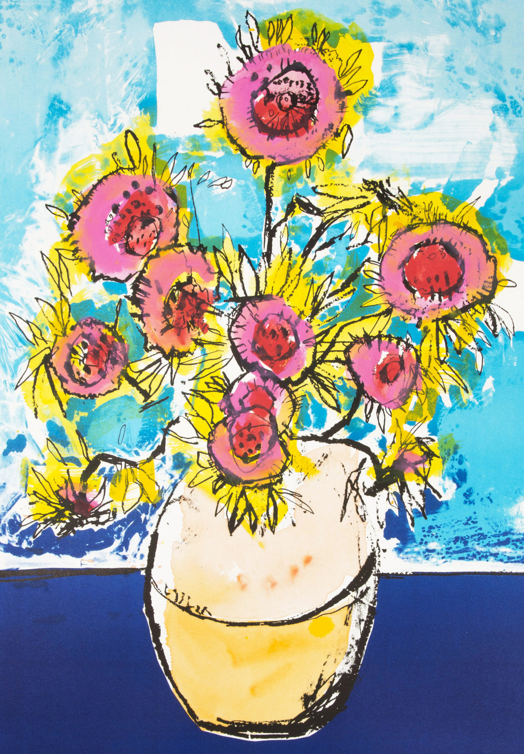 Marilyn Van Gogh Sun Flowers HPM (Blue Edition) - PP