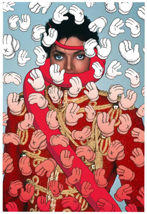 希少Michael Jackson On The Wall ポスター KAWS KAWS x Michael Jackson - On The Wall 2019 Exhibition Poster