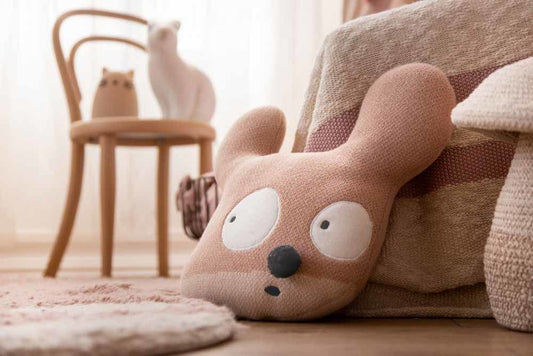 Knitted Cushion Miss Mighty Mouse