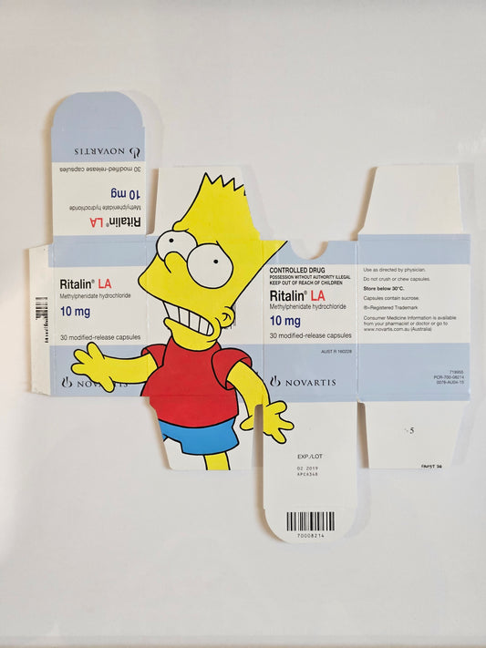 Bart on Ritalin (Framed)
