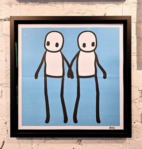 Holding Hands - Blue (Framed)