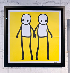 Holding Hands - Yellow (Framed)