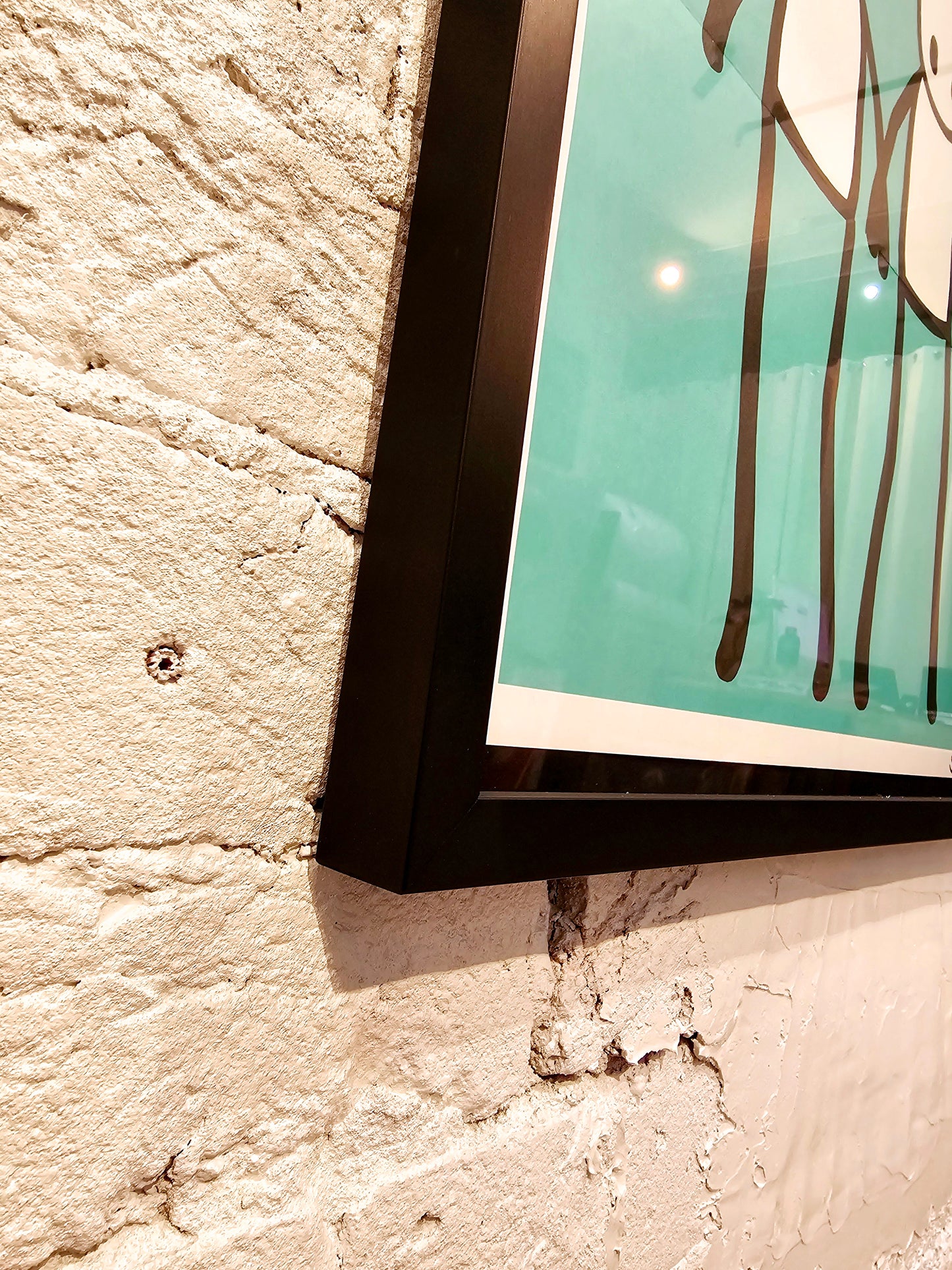 Holding Hands - Teal (Framed)