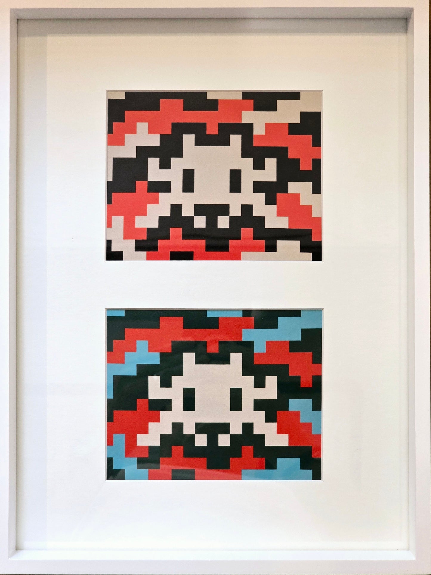 Invader Camo Postcards (framed)