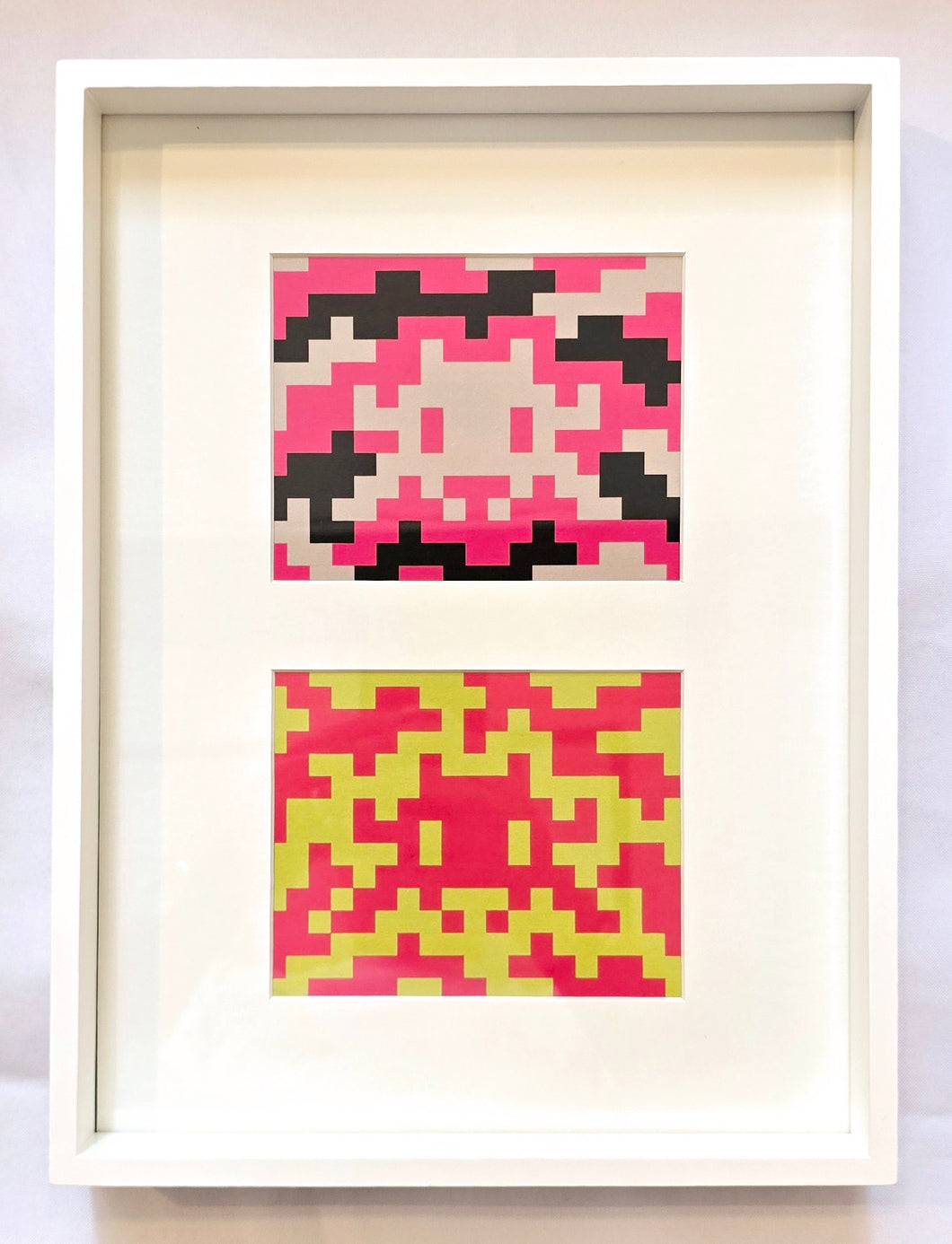 Invader Camo Postcards (framed)