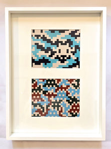 Invader Camo Postcards (framed)