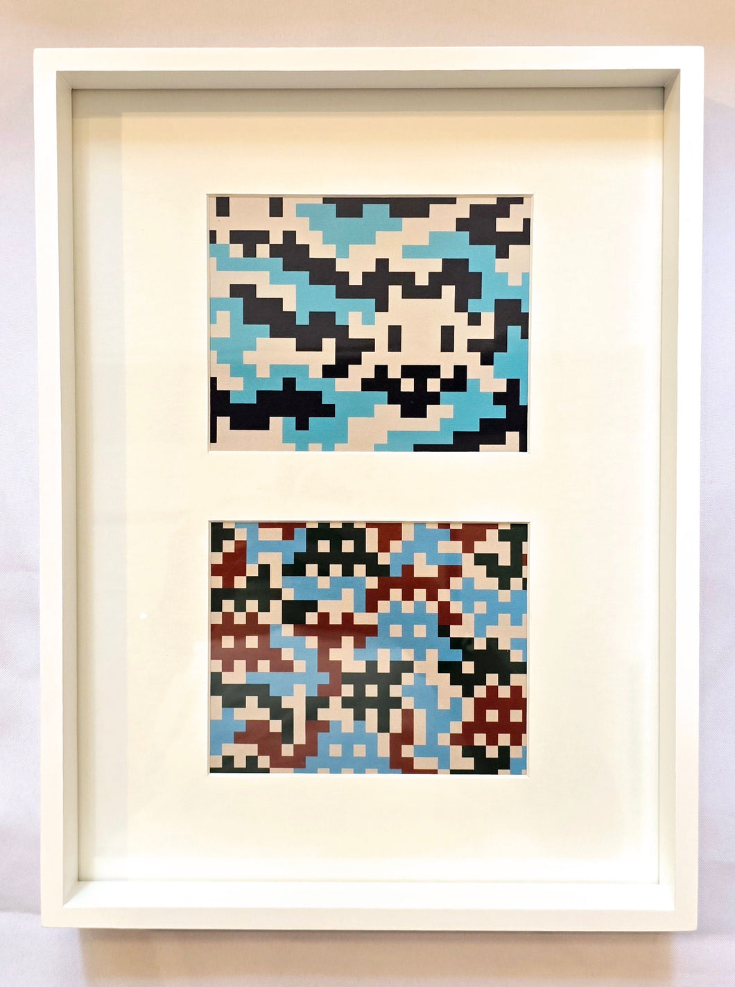 Invader Camo Postcards (framed)