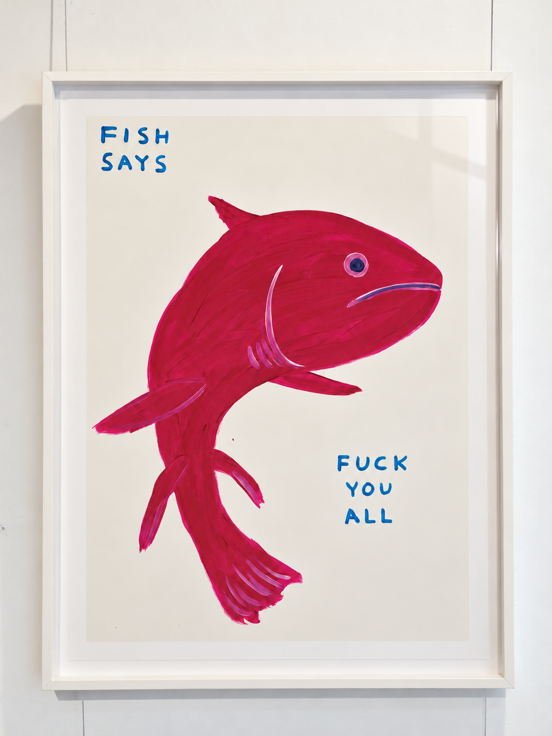 Fish Says Fuck You All (Framed)