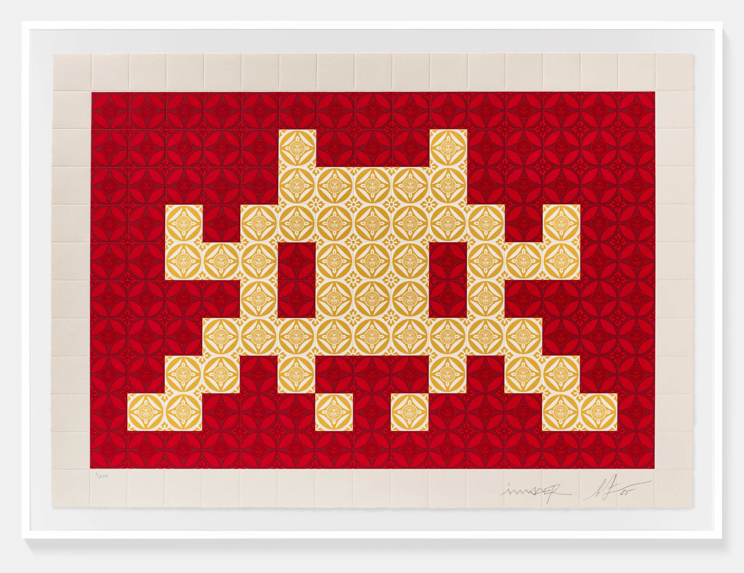 Positive Space/Negative Space (Cream/Red) TT1-4 (framed)