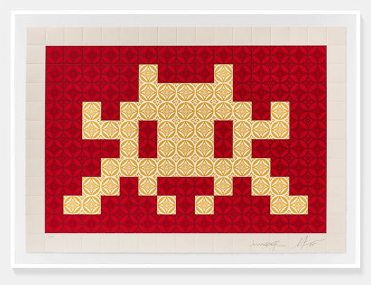 Positive Space/Negative Space (Cream/Red) TT1-4 (framed)