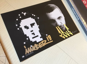 Invader x Zevs @nonymous Signed Postcard