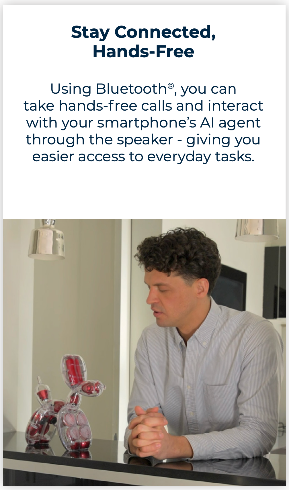 PRE-ORDER - RED Balloon Dog Speaker by Jeff Koons x Lexon (Chromatic Collection)