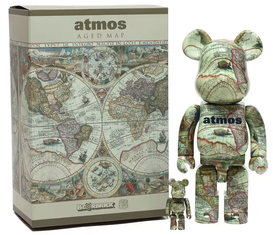 Be@rbrick 100% & 400% Set atmos AGED MAP – Gallery OZ