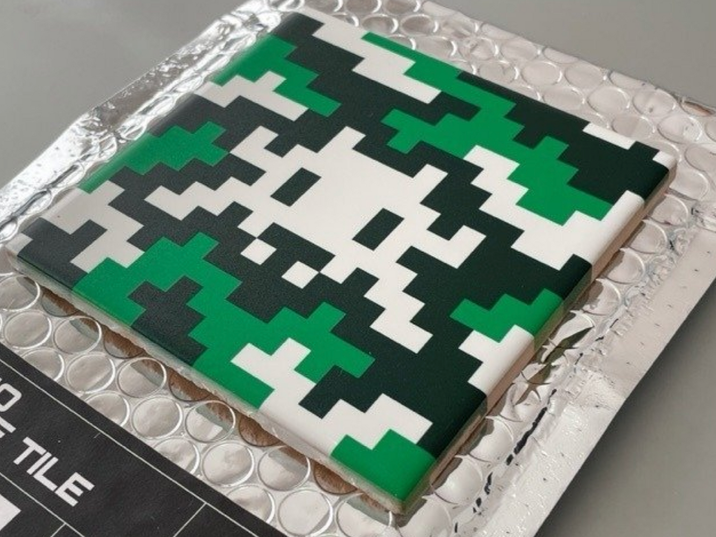 Camo Space Tile (Green and White)