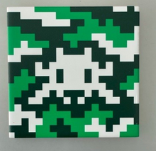 Load image into Gallery viewer, Camo Space Tile (Green and White)
