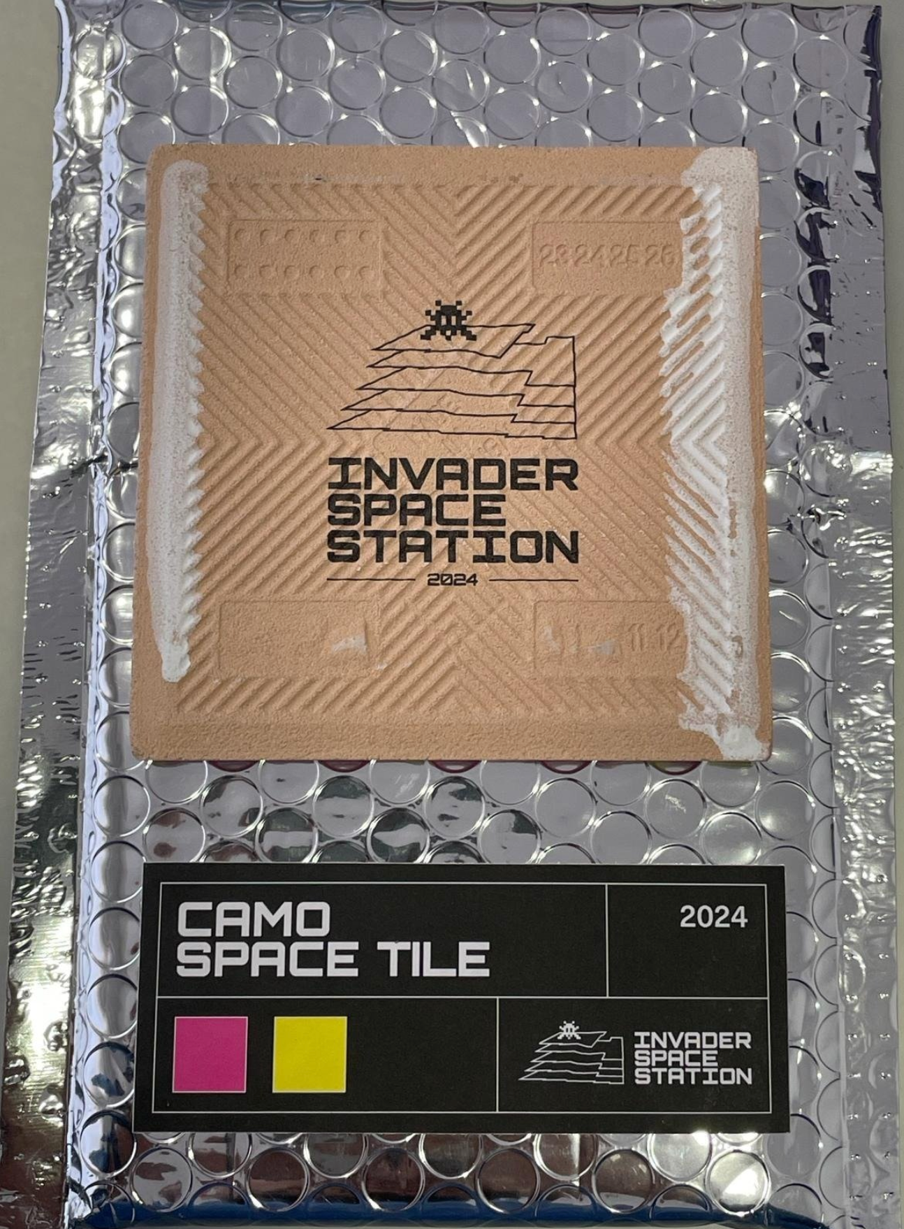 Camo Space Tile (Pink and Yellow)