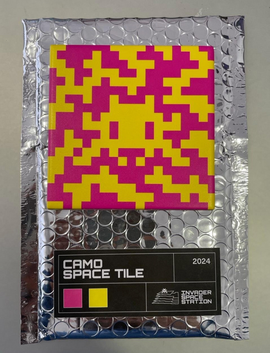 Camo Space Tile (Pink and Yellow)