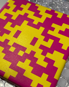 Camo Space Tile (Pink and Yellow)