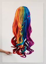 Load image into Gallery viewer, Rainbow Mermaid Wig (framed)
