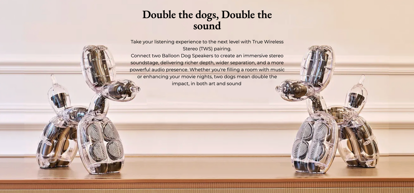 Balloon Dog Speaker by Jeff Koons x Lexon