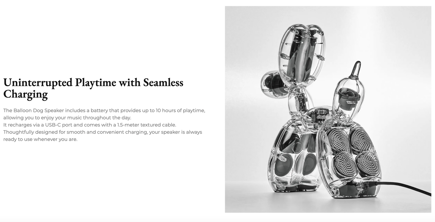 Balloon Dog Speaker by Jeff Koons x Lexon