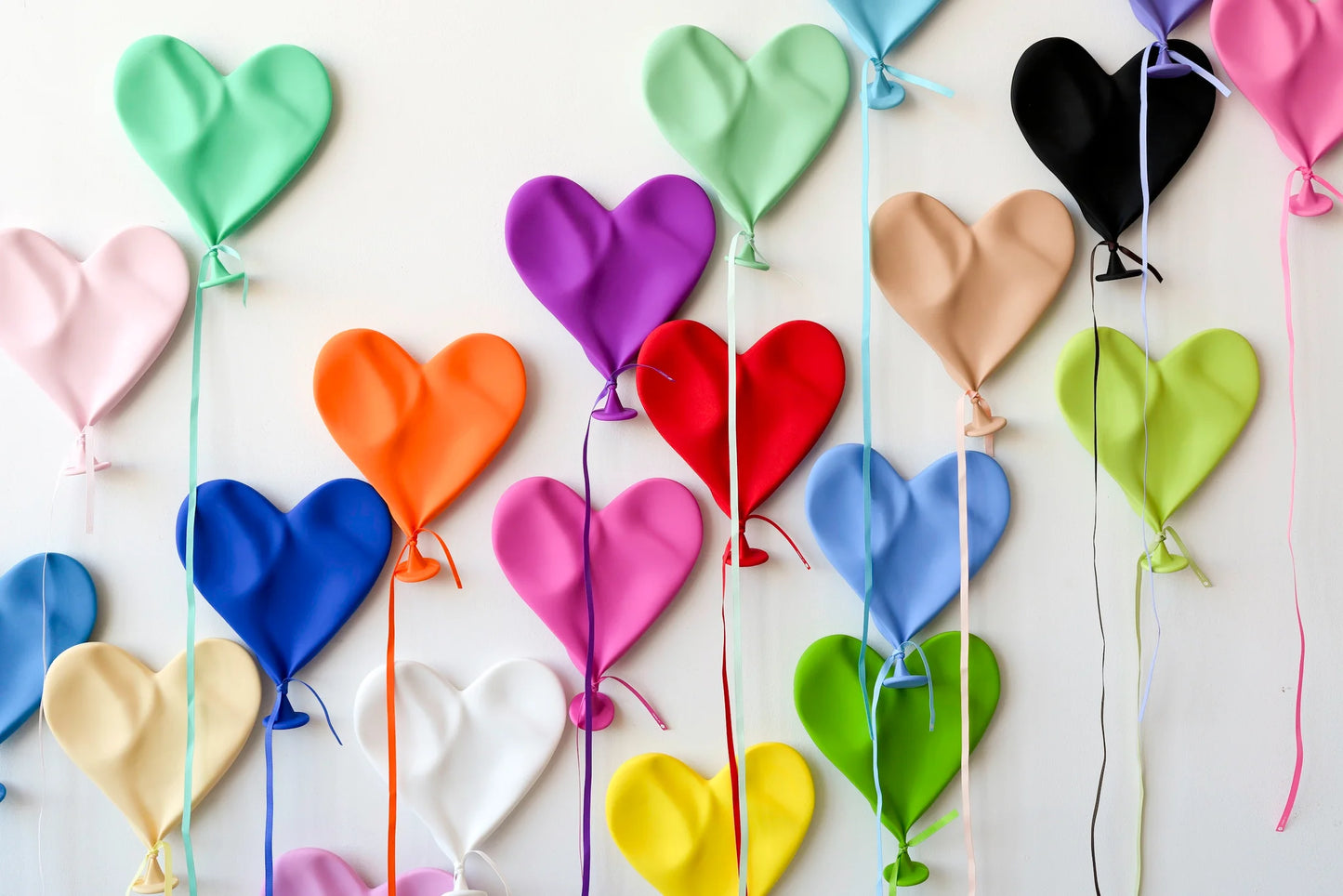 Deflated Heart Balloon Sculpture (Blue)