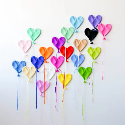 Deflated Heart Balloon Sculpture (Blue)