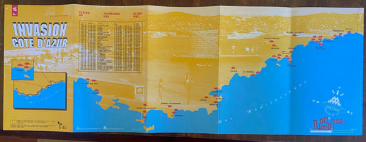 Map Invasion of Cote d'Azur (Signed)