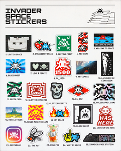 Invader Space Stickers