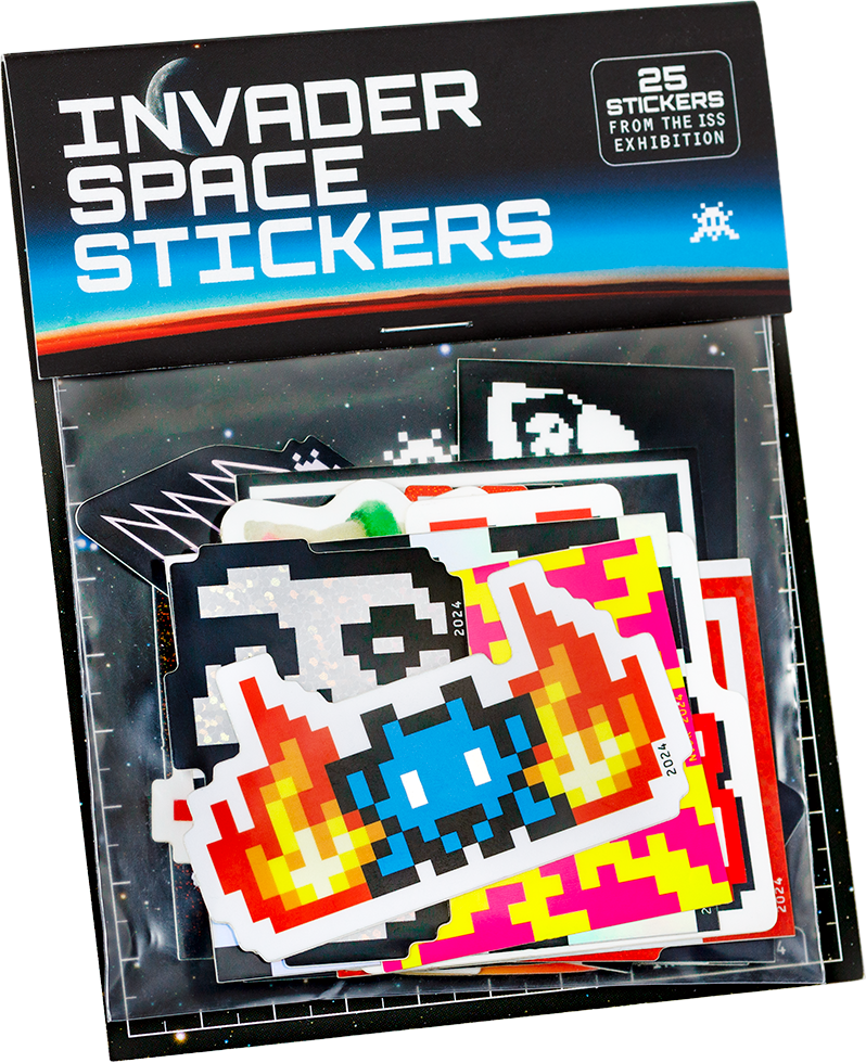 Invader Space Stickers