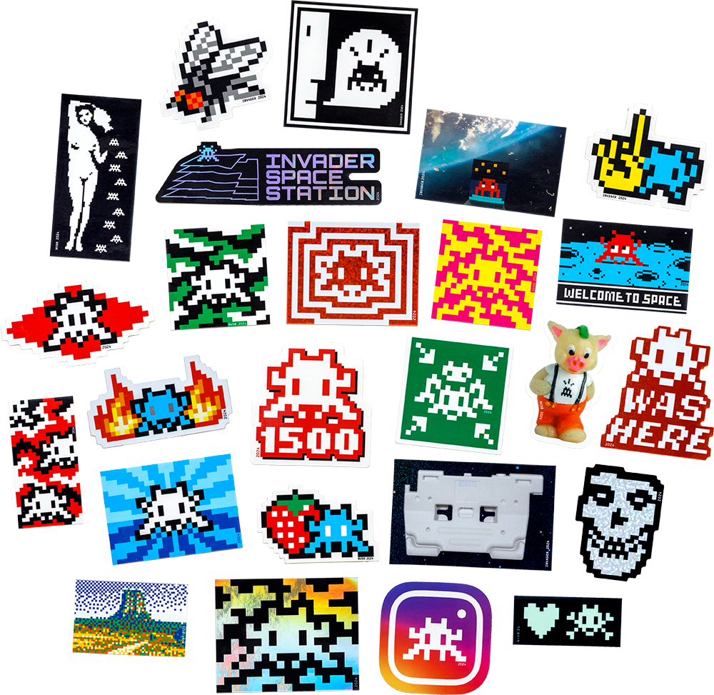 Invader Space Stickers – Gallery OZ