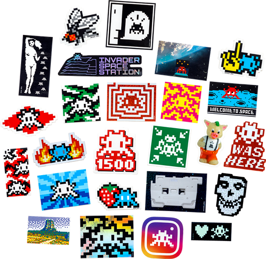 Invader Space Stickers