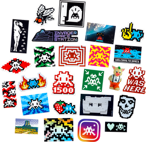 Invader Space Stickers