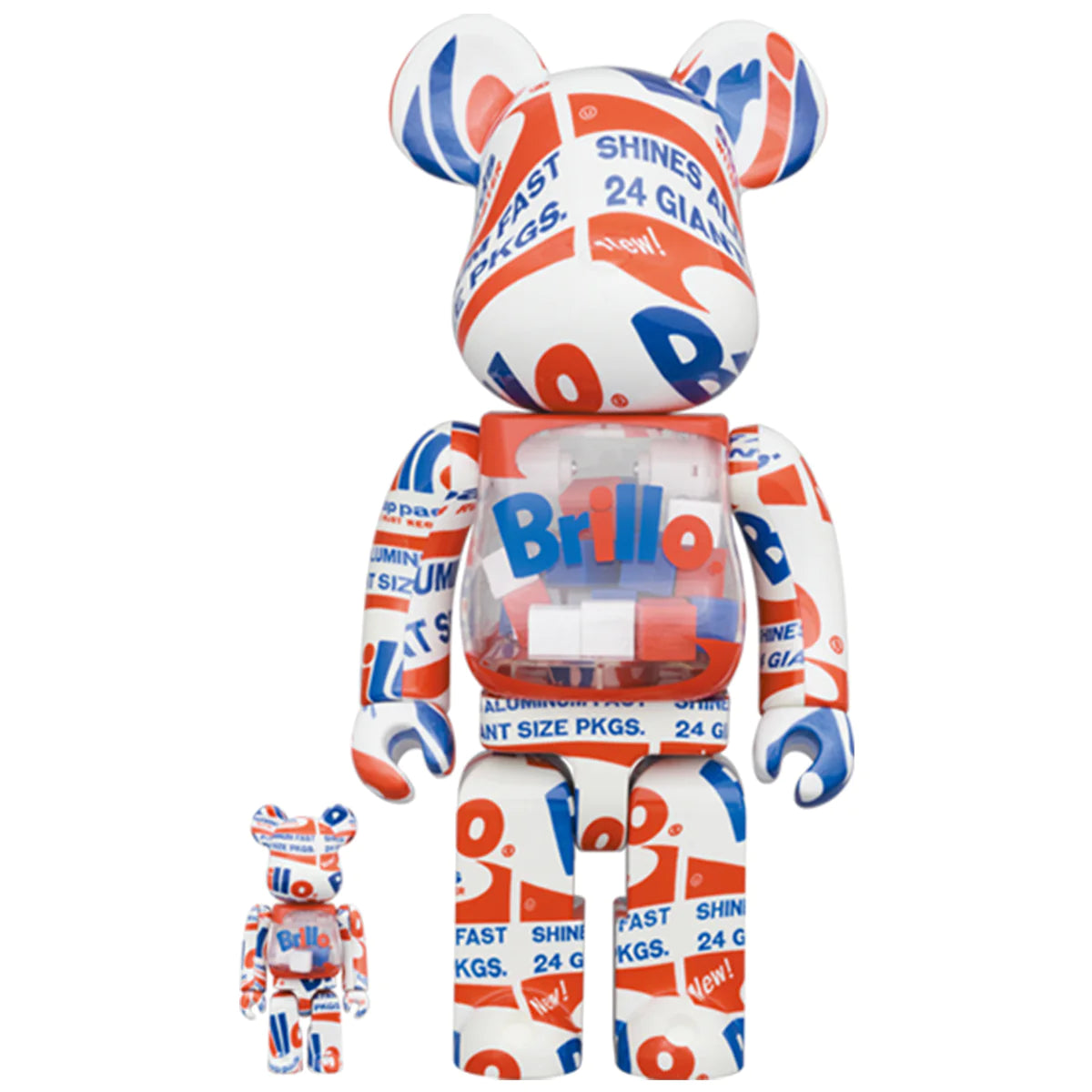 BE@RBRICK Andy Warhol's "Brillo" 400% + 100%