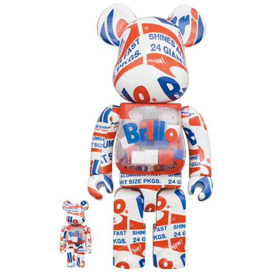 BE@RBRICK Andy Warhol's "Brillo" 400% + 100%