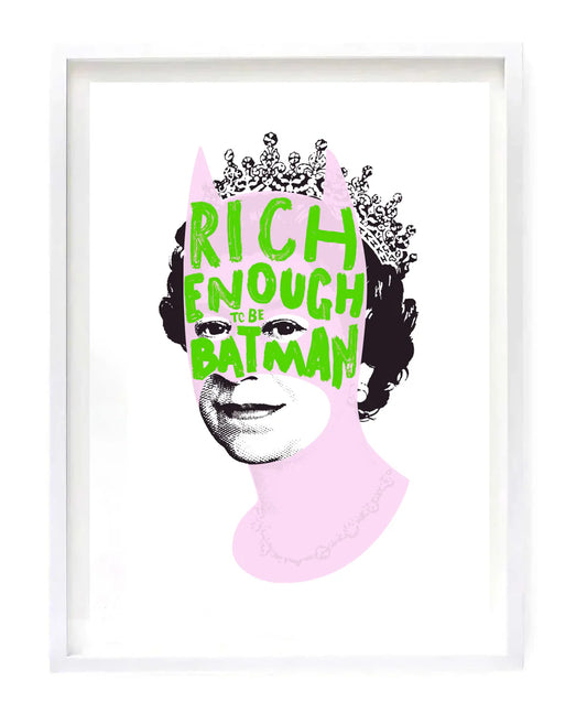 Rich Enough to be Batman - Pink and Dark Purple