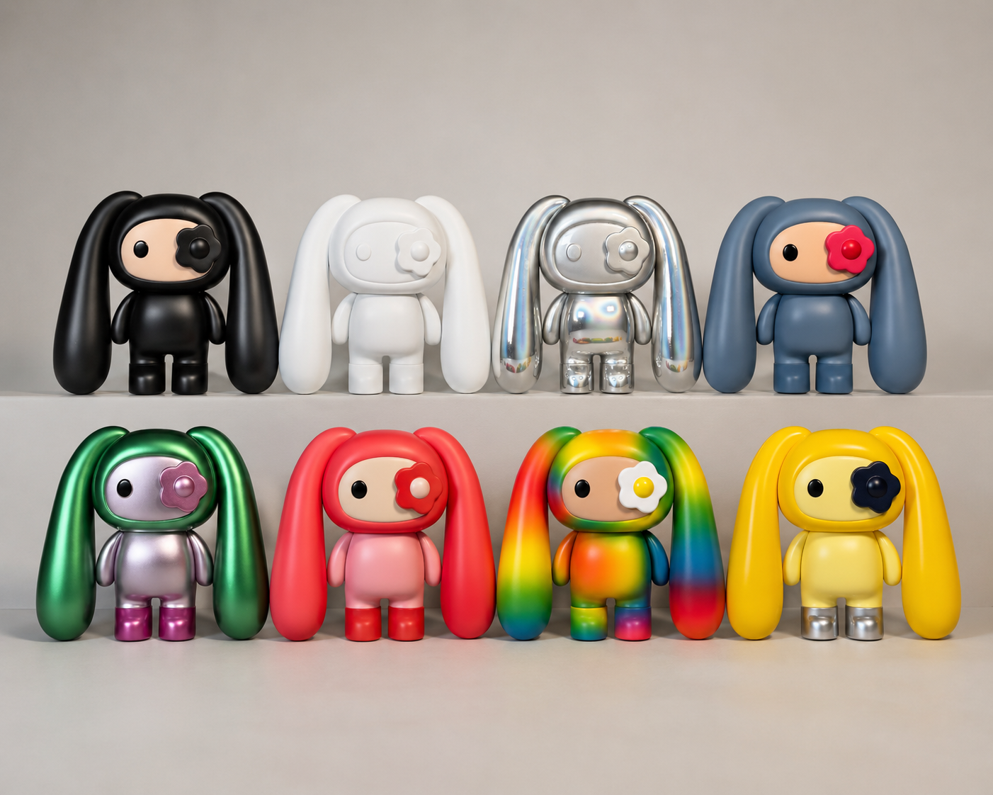 Full Set - 8 x Juju Vinyl Sculptures