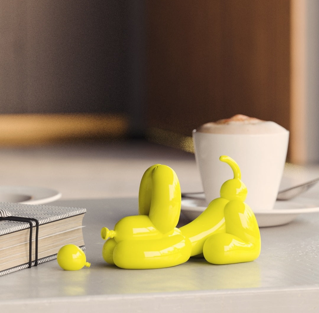 Cute Happy Balloon Dog - Yellow