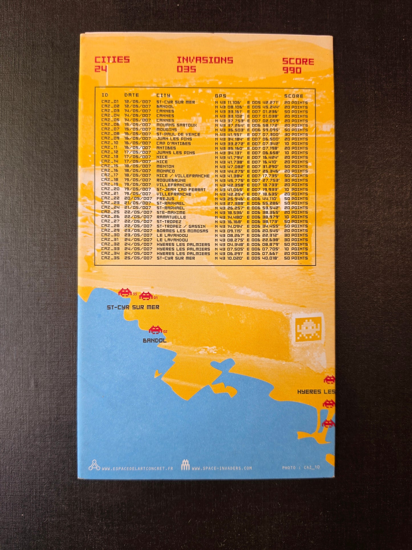 Map Invasion of Cote d'Azur (Signed)