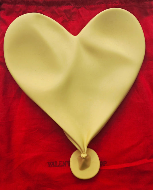Deflated Heart Balloon Sculpture (Pale)